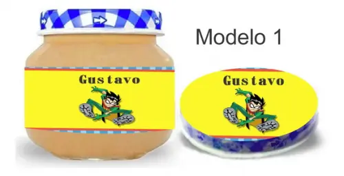 Rótulo Papinha + Adesivo Tampa -robin