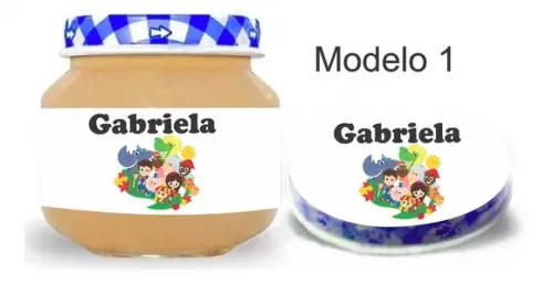 Rótulo Papinha + Adesivo Tampa -sitio do Pica Pau Amarelo