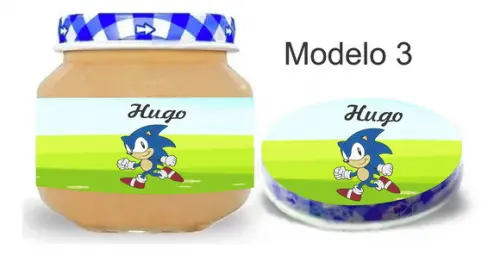 Rótulo Papinha + Adesivo Tampa -sonic