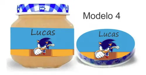 Rótulo Papinha + Adesivo Tampa -sonic
