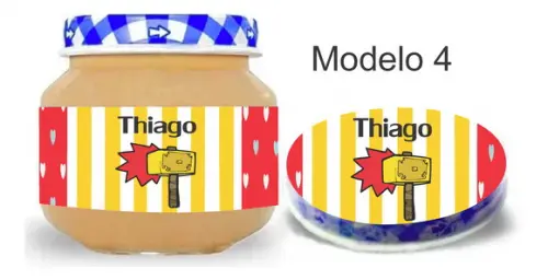 Rótulo Papinha + Adesivo Tampa -thor
