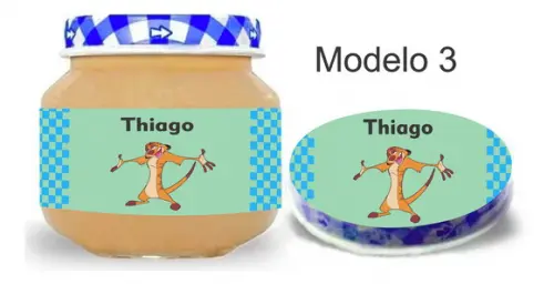 Rótulo Papinha + Adesivo Tampa -timão