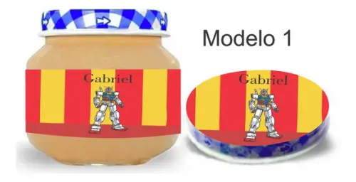 Rótulo Papinha + Adesivo Tampa -transformers