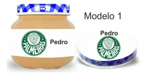 Rótulo Papinha + Adesivo Tampa -verdão