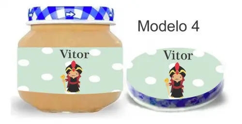 Rótulo Papinha + Adesivo Tampa -vilões