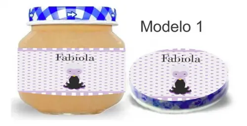 Rótulo Papinha + Adesivo Tampa -vilões
