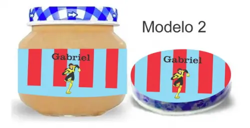 Rótulo Papinha + Adesivo Tampa -x Mens