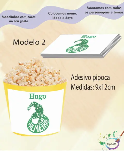 Rótulo para Balde de Pipoca-verdão