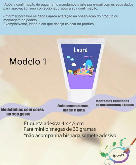 Rotulo para Bisnaga