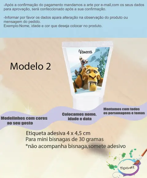 Rotulo para Bisnaga