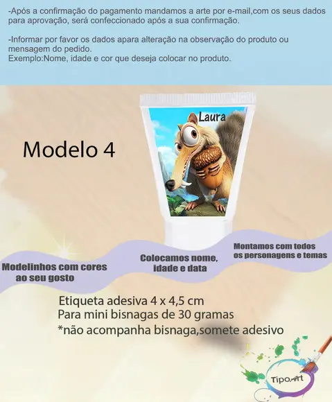Rotulo para Bisnaga