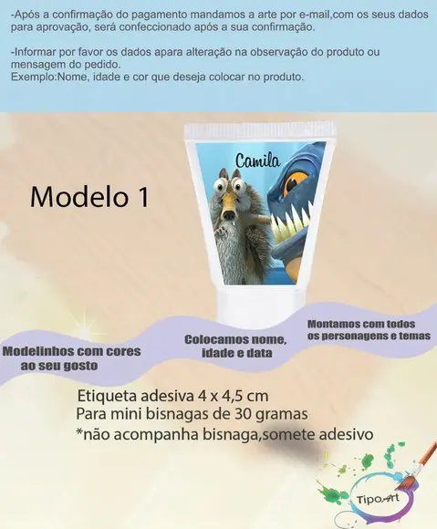 Rotulo para Bisnaga