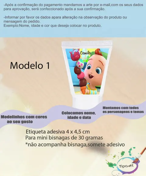 Rotulo para Bisnaga