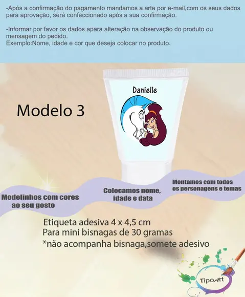 Rotulo para Bisnaga