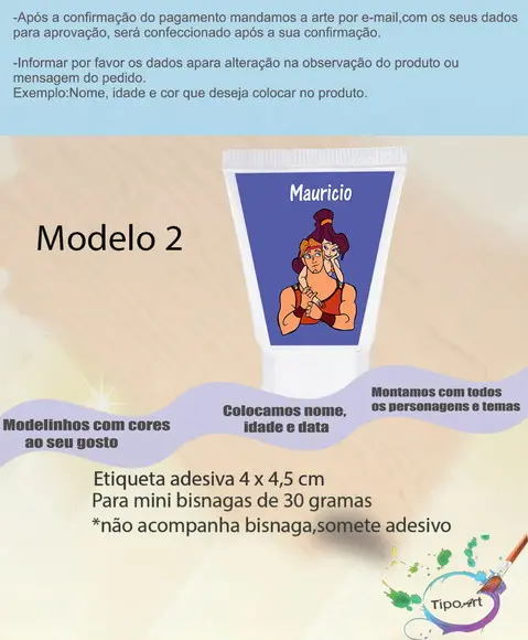 Rotulo para Bisnaga