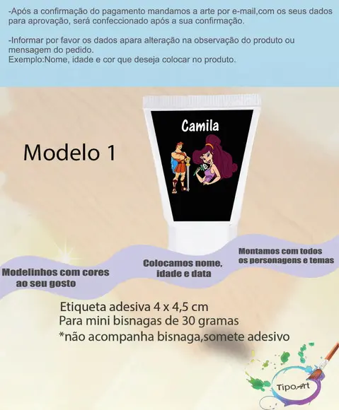 Rotulo para Bisnaga