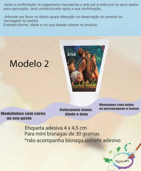 Rotulo para Bisnaga