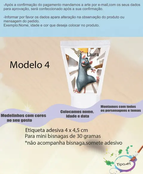 Rotulo para Bisnaga
