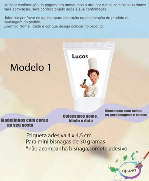 Rotulo para Bisnaga