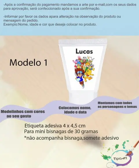 Rotulo para Bisnaga
