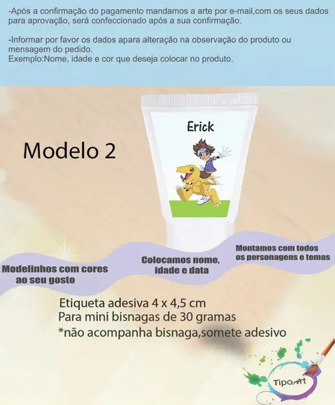 Rotulo para Bisnaga