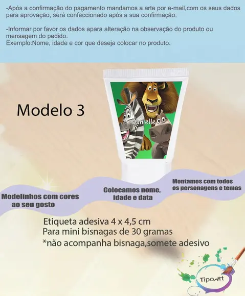 Rotulo para Bisnaga