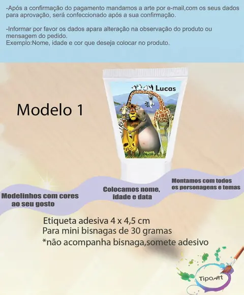 Rotulo para Bisnaga