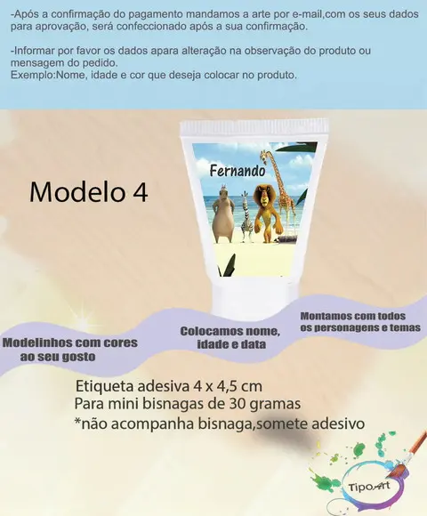 Rotulo para Bisnaga