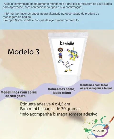Rotulo para Bisnaga