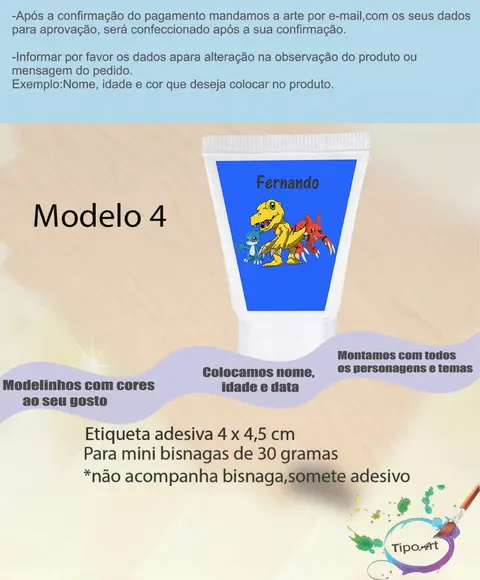 Rotulo para Bisnaga