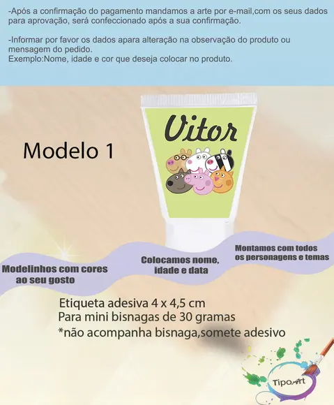 Rotulo para Bisnaga