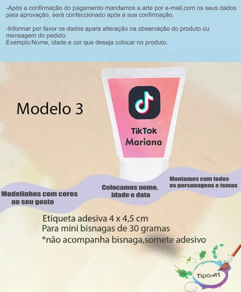 Rotulo para Bisnaga