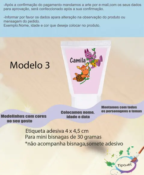 Rotulo para Bisnaga