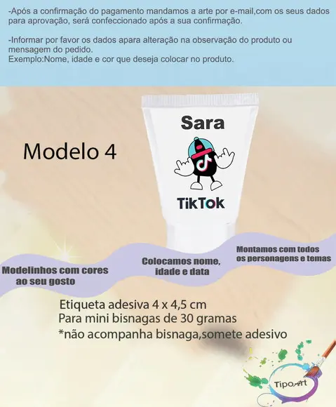 Rotulo para Bisnaga
