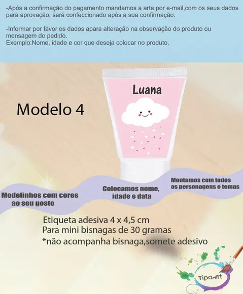 Rotulo para Bisnaga -chuva de Amor