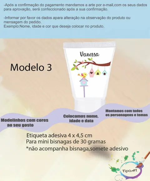 Rotulo para Bisnaga -jardim Encantado