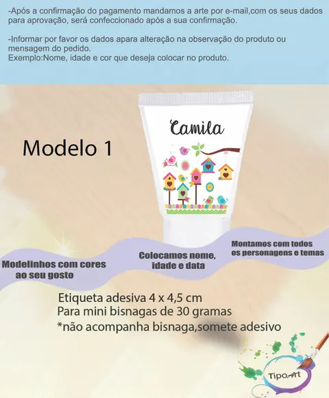 Rotulo para Bisnaga -jardim Encantado