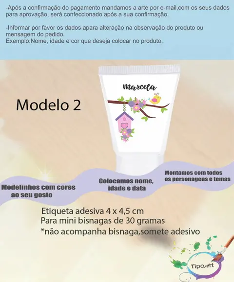 Rotulo para Bisnaga -jardim Encantado