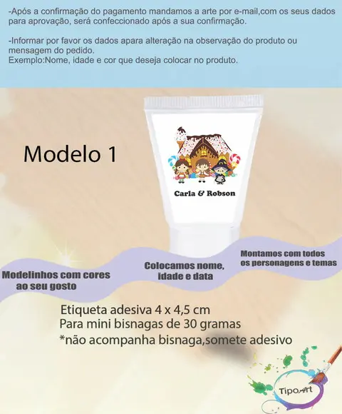 Rotulo para Bisnaga -joão e Maria