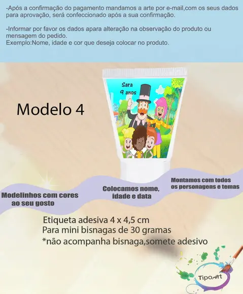 Rotulo para Bisnaga -mundo Bita