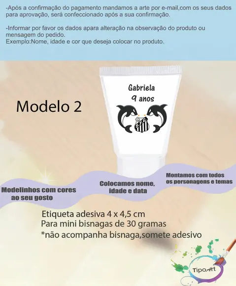 Rotulo para Bisnaga -peixe
