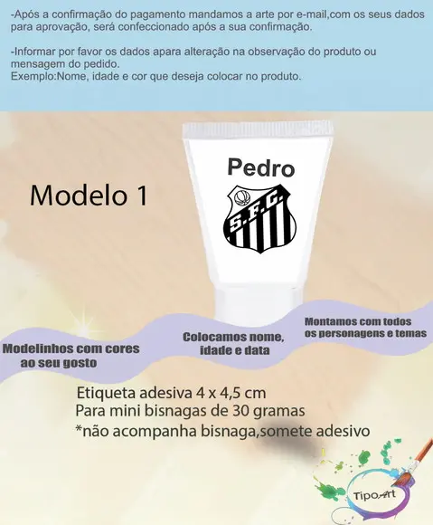 Rotulo para Bisnaga -peixe