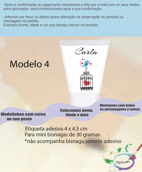 Rotulo para Bisnaga -pássaros