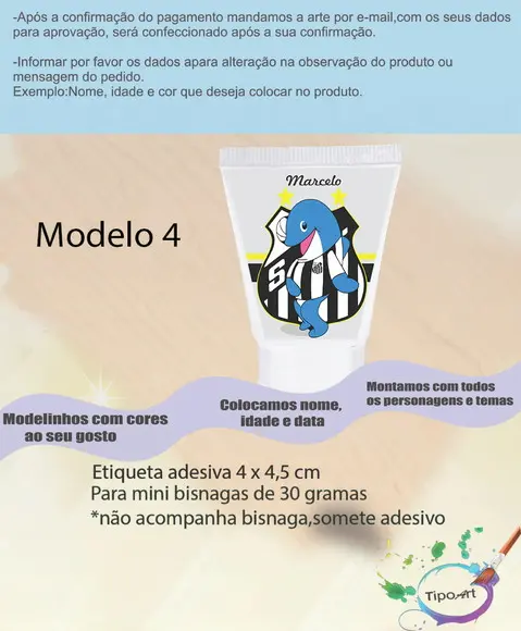 Rotulo para Bisnaga -peixe