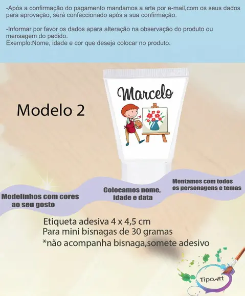 Rotulo para Bisnaga -pintando o 7