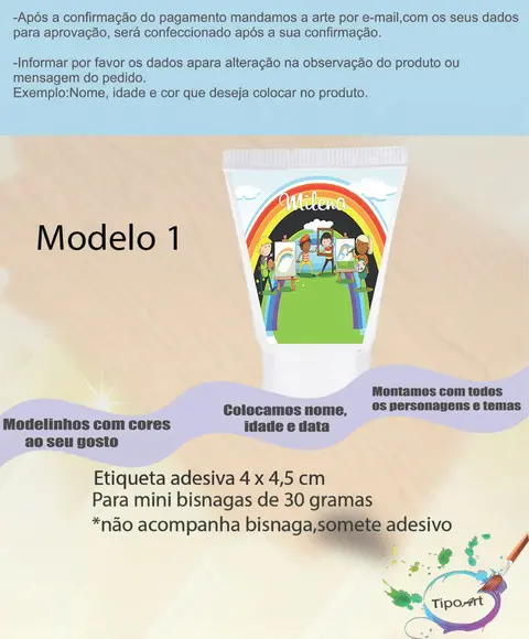 Rotulo para Bisnaga -pintando o 7