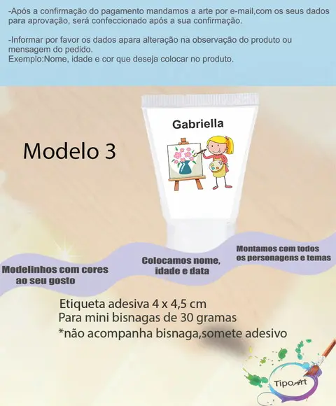 Rotulo para Bisnaga -pintando o 7
