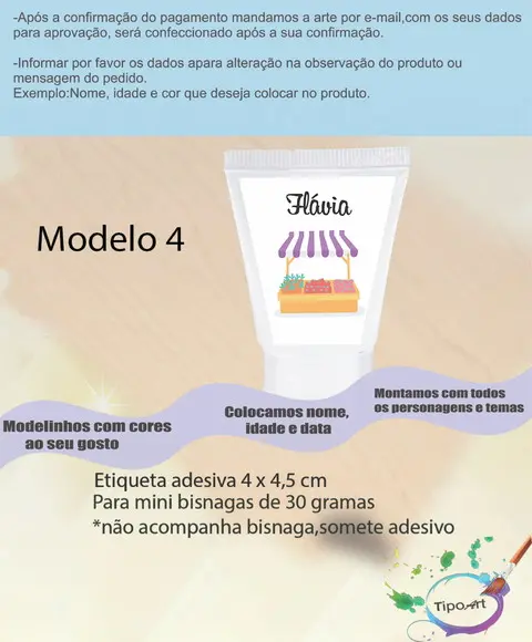 Rotulo para Bisnaga -quitandinha