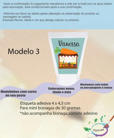 Rotulo para Bisnaga -quitandinha