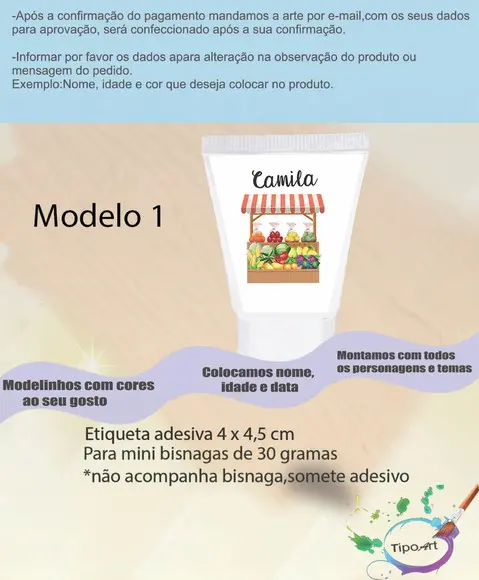 Rotulo para Bisnaga -quitandinha
